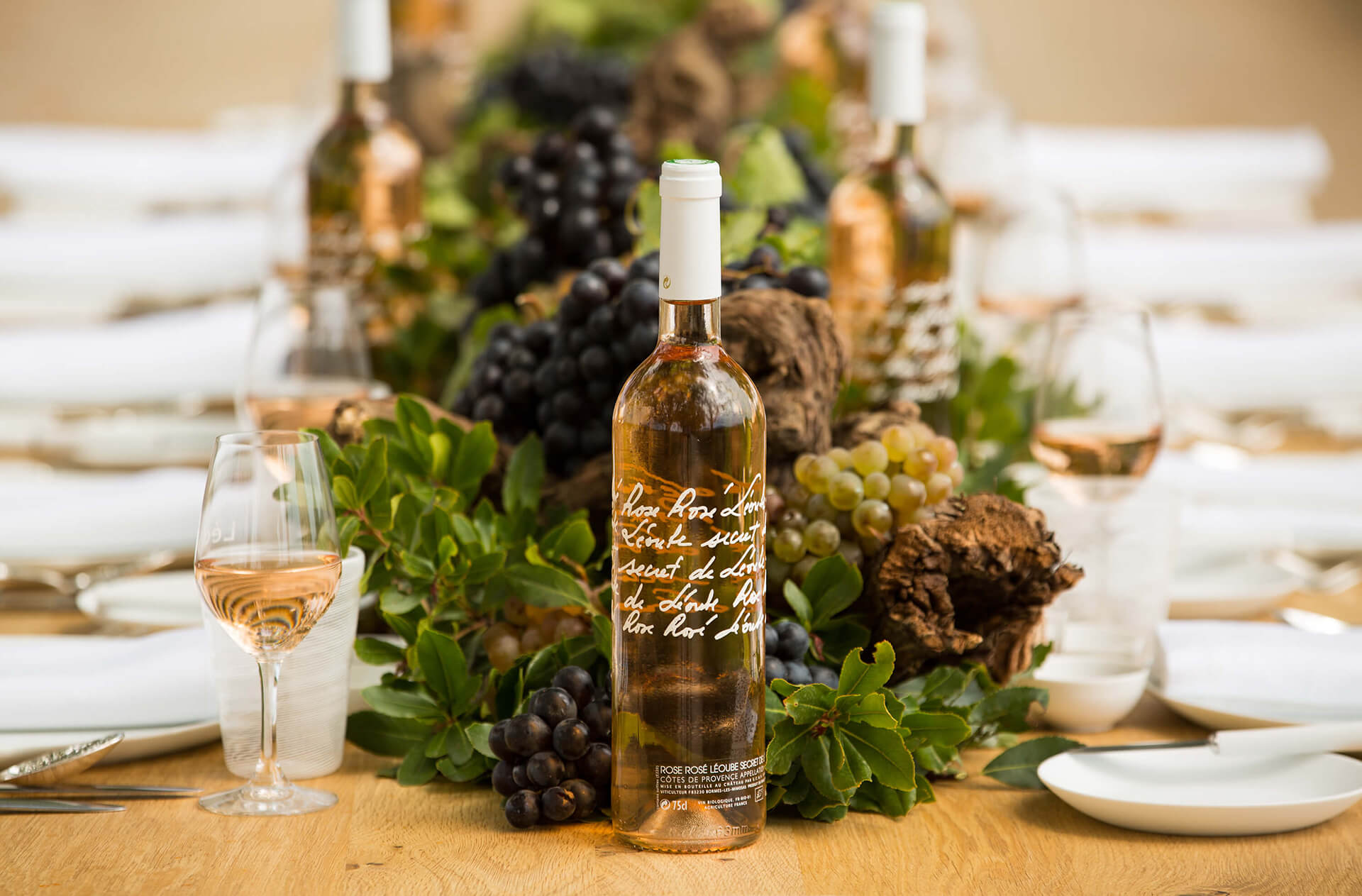 Chateau Leoube, Rose, Wine, South of France, Bamford, Organic, Table, Beautiful