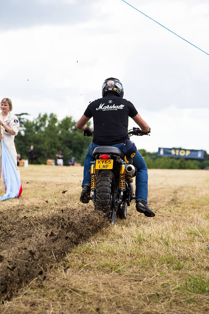 Malle Mile, The Mile, Event, Motorcycle, Richard, Summer, WeAreShuffle, Agency, Photography, Film, Production, Malle London, Triumph, Deus, Flag, Steward, Biker, Mud, Movember